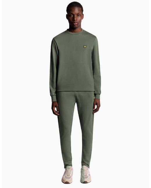 Lyle & Scott Green Lyle & Scott Crew Neck Fly Fleece for men