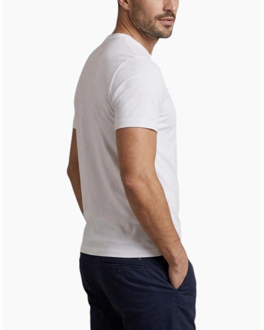 Armani White Exchange T-Shirts Milano Logo Top for men