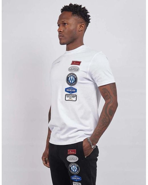 Mercier White Hybrid Badge T-Shirt for men