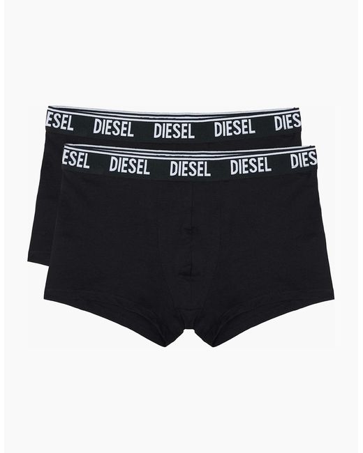 DIESEL Blue Umbx Shawn Trunks Rg Boxer Shorts 2X Pack Stretch Cotton Underwear for men