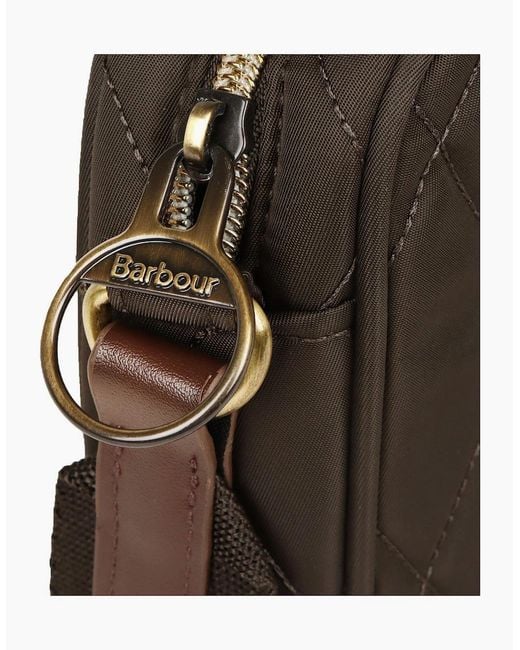 Barbour White Quilted Crossbody Bag