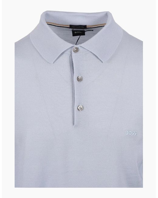 Boss Blue Boss Bono-L Long Sleeved Shirt Polo Open for men