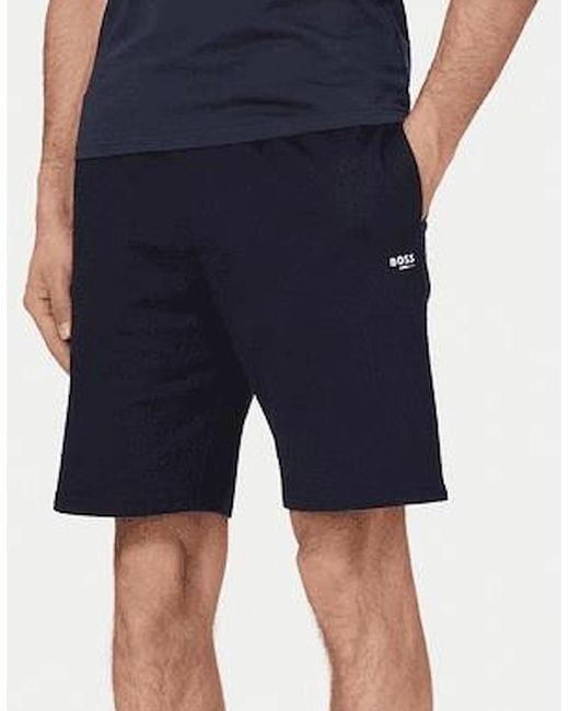 Boss Blue Iconic Stripe Shorts Set for men