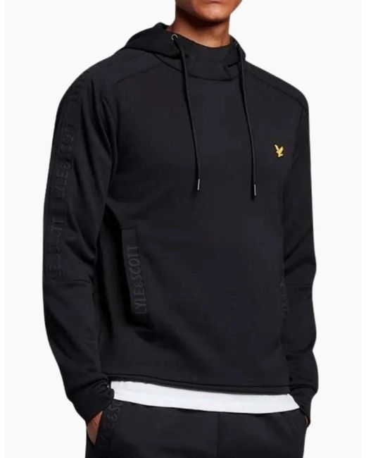 Lyle & Scott Black Lyle & Scott Pocket Branded Sweat Hoodie for men