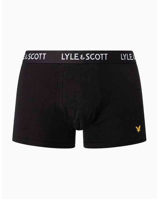 Lyle & Scott Black 5-Pack Miller Boxer Briefs for men