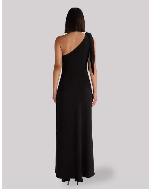 Ro&zo Black Charlotte Crepe One Shoulder Maxi Dress