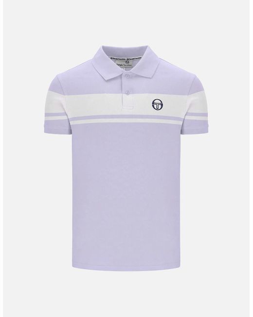 Sergio Tacchini Purple Young Line Polo Shirt Thistle/Gardenia for men