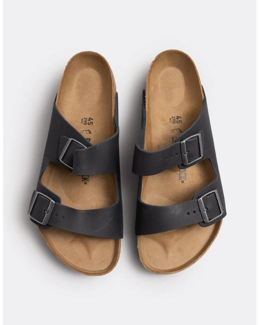 Birkenstock Arizona Black Oiled Leather Sandals