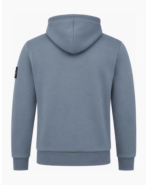 Marshall Artist Blue Centro 1/4 Zip Hooded Sweatshirt Storm for men