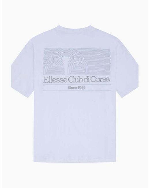 Ellesse White Club Di Corsa Tee for men