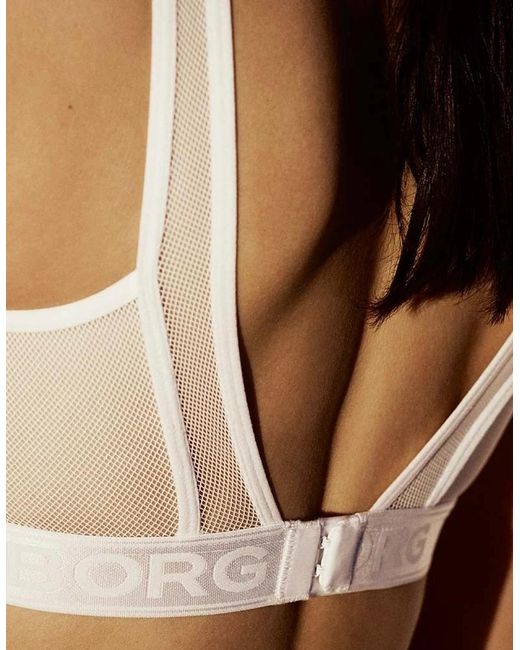 Björn Borg White Iconic Seasonal Solids Mesh Bralette