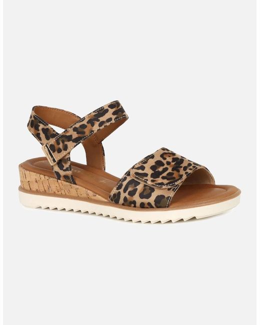 Tamaris Brown Iris Low Wedge Sandals