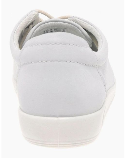 Ecco White Soft 2 Lace Casual Shoes