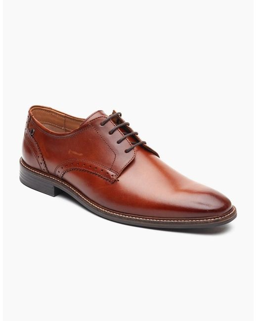 Base London Brown London Eton Lace Up Leather Burnt Tan Lace-Up Shoes for men