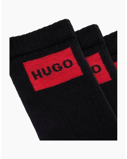 Boss Black 3-Pack Label Ribbed Sports Socks for men