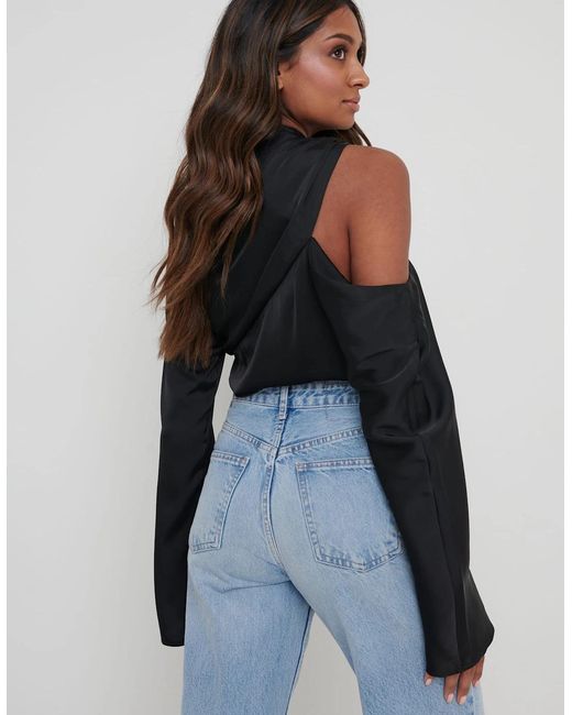 Pretty Lavish Blue Jett Asymmetric Blouse