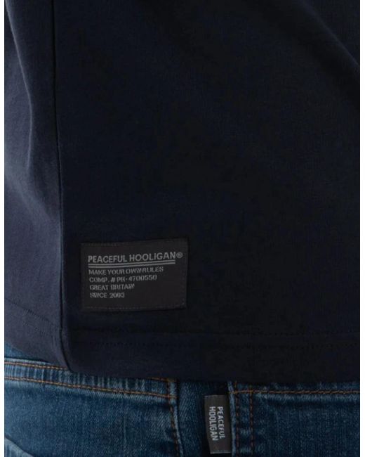 PEACEFUL HOOLIGAN Blue Club T-Shirt for men