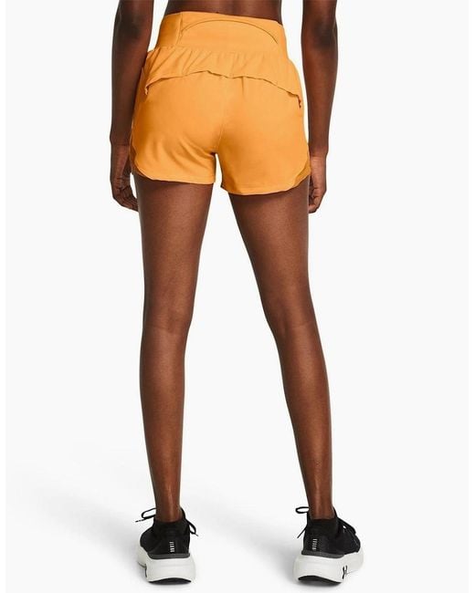 Under Armour Orange Run Stamina 3 Running Shorts