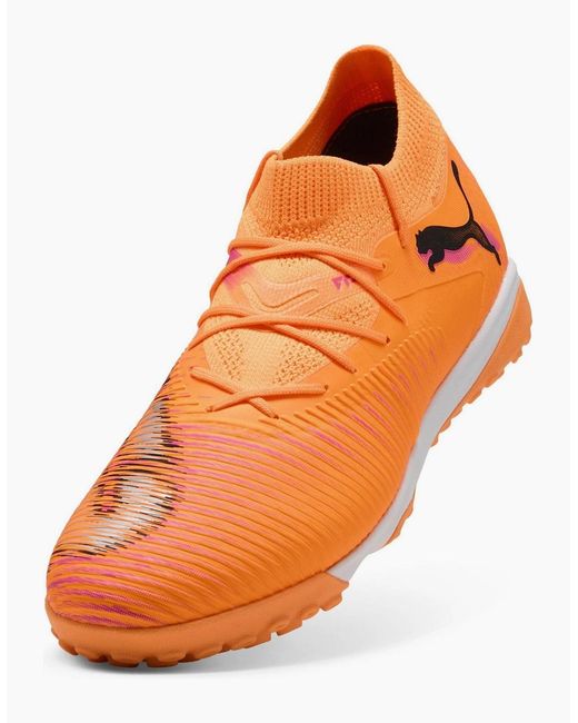 PUMA Orange Future 8 Match Astro Turf Football Boots for men