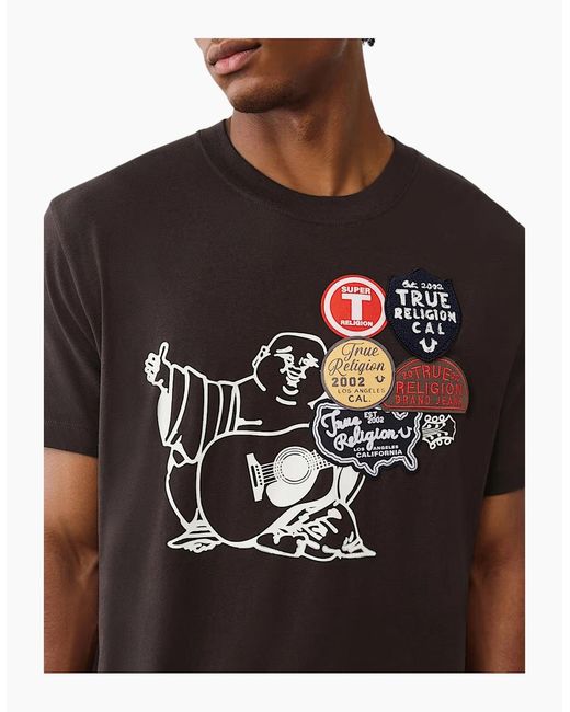 True Religion Black 109553 T Shirts for men