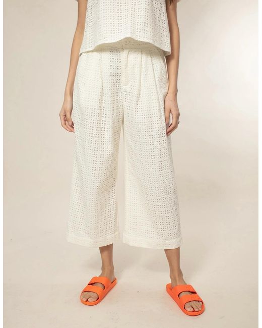 Nooki Design White Marybeth Broderie Trouser