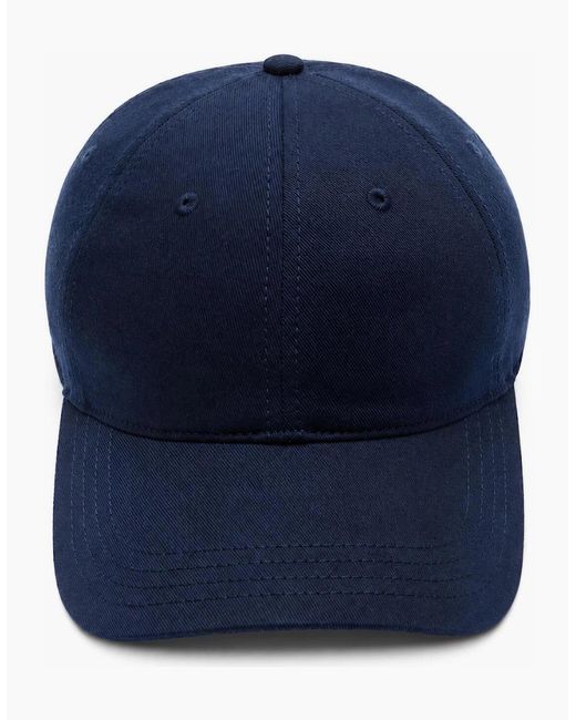 Lacoste Blue Cotton Twill Baseball Cap