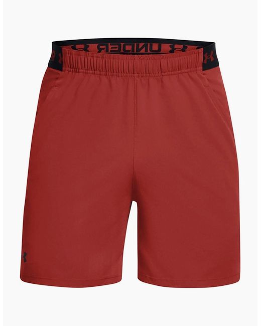 Under Armour Red Vanish Fitness Shorts With Bold Logo for men