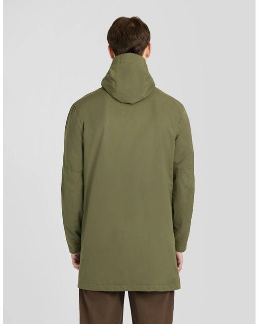 Lyle & Scott Green Waxed Guard Parka for men