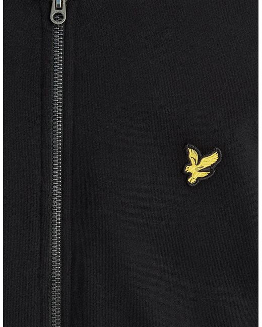 Lyle & Scott Black Sueded Jersey Bomber Jacket for men