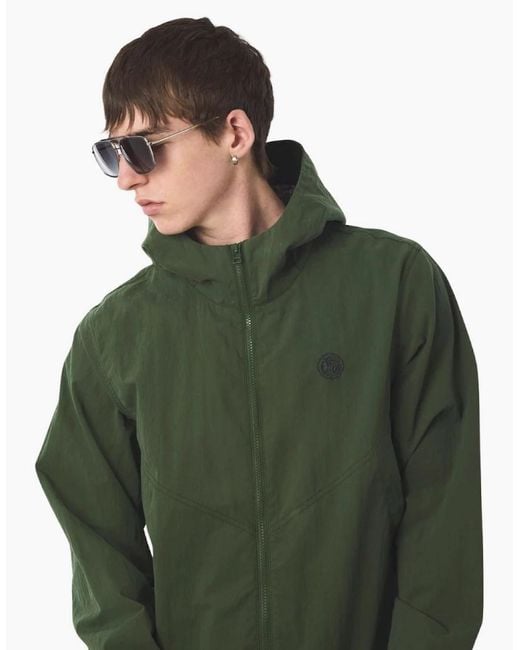 Pretty Green Green Feltham Hooded Khaki Jacket for men