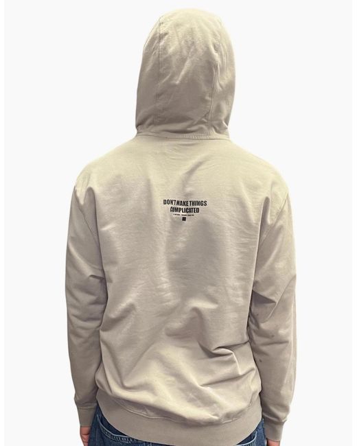 OUTHERE Natural Small Logo Hooded Sweatshirt for men