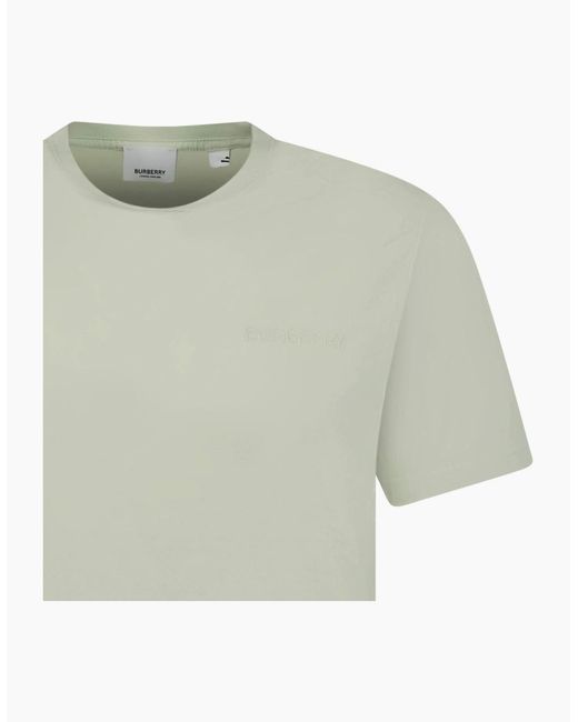 Burberry Green 'Jenson' Crew Neck Logo T-Shirt Light for men