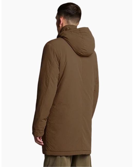 Lyle & Scott Brown Lyle & Scott Wadded Parka for men