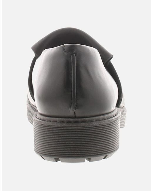 Clarks Gray Flat Shoes Alexa Ruby Leather Slip On Uk Size