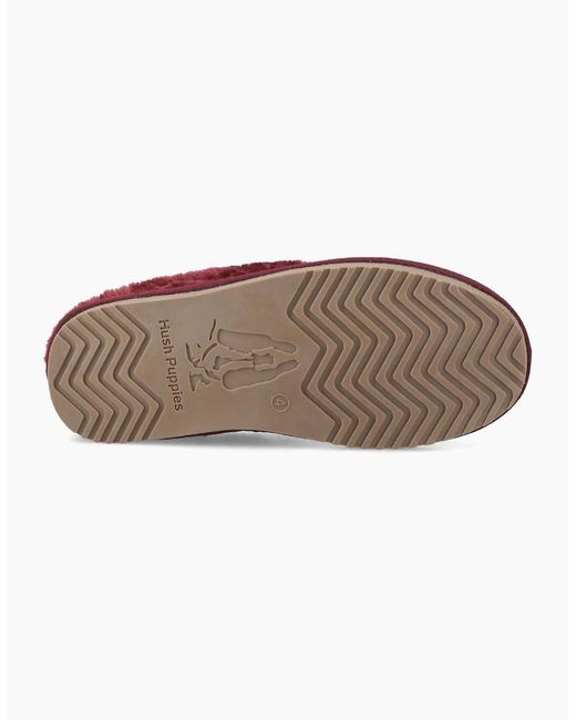 Hush Puppies Red Amara Suede Bordeaux Slippers