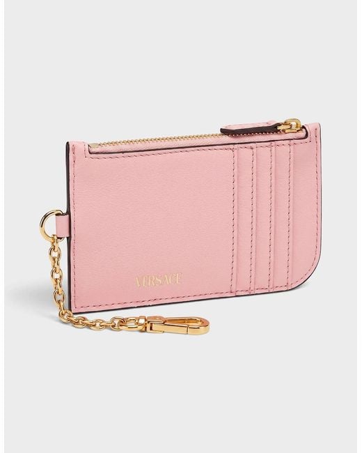 Versace Pink Icon Card Case Wallet Light