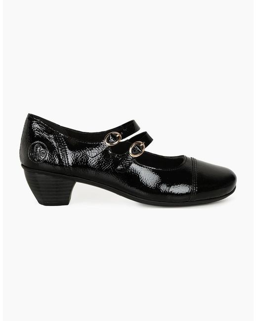 Rieker Black Tango Mary Jane Court Shoes