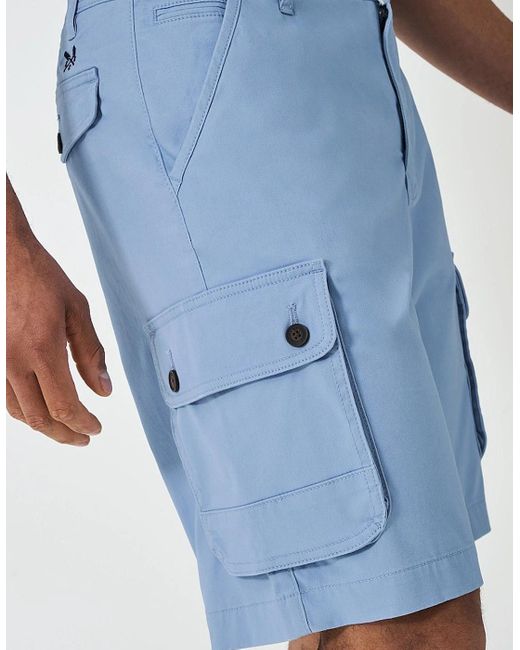 Crew Blue Formby Stretch Cargo Shorts Dusk for men