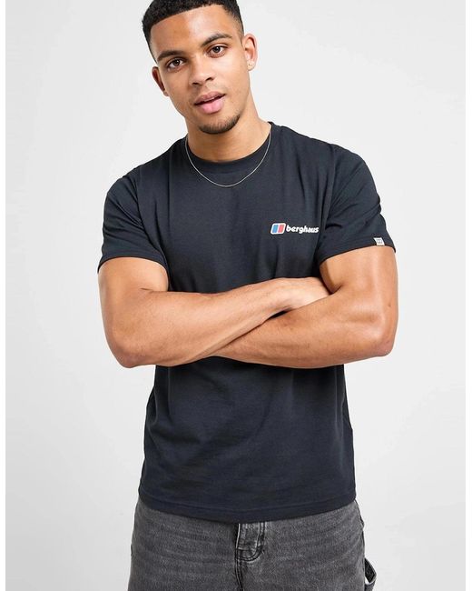 Berghaus Black Mount Diagram Graphic Cotton T Shirt for men