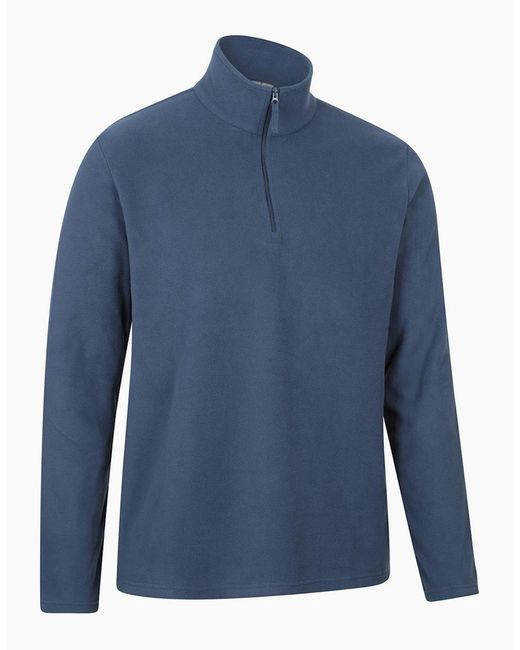 Mountain Warehouse Blue Camber Ii Half Zip Fleece for men