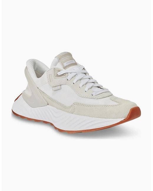 KIZIK White Monaco Slip On Suede Trainers