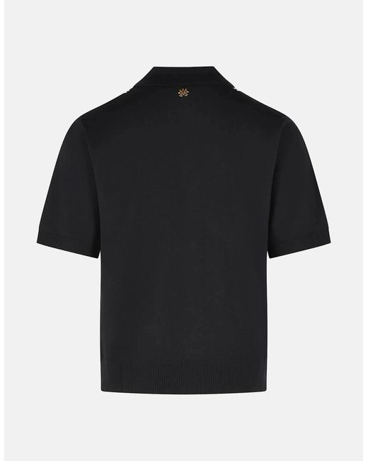Amiri Black Ma Paneled Knit Shirt for men
