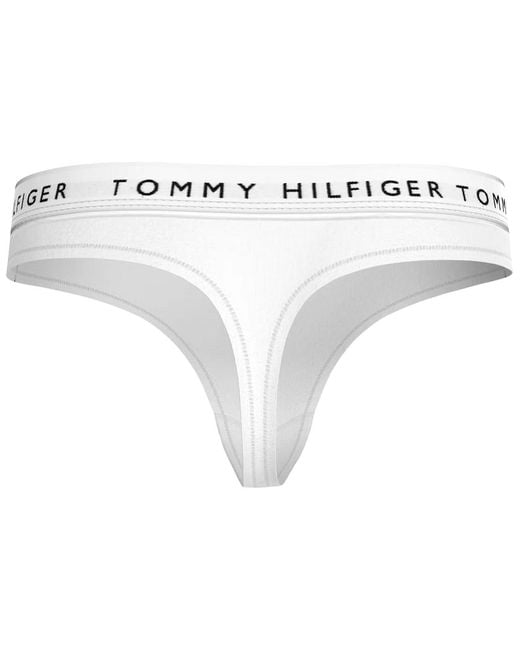 Tommy Hilfiger White Heritage Cotton Thong