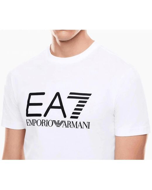 EA7 White Identity Logo T-Shirt for men