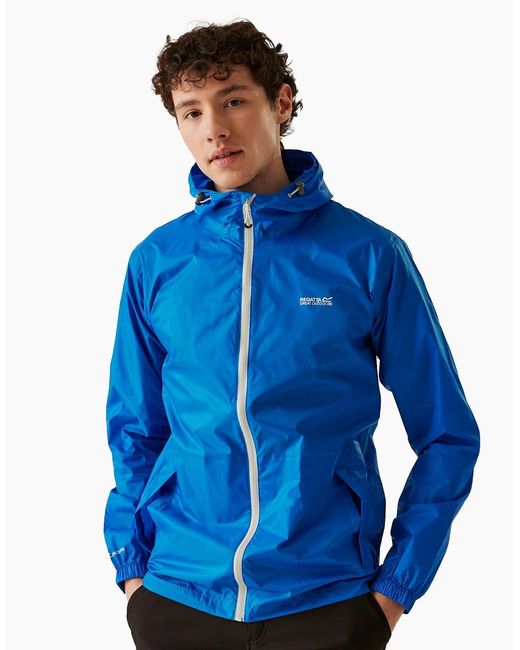Regatta Blue Pack It Iii Waterproof Jacket for men