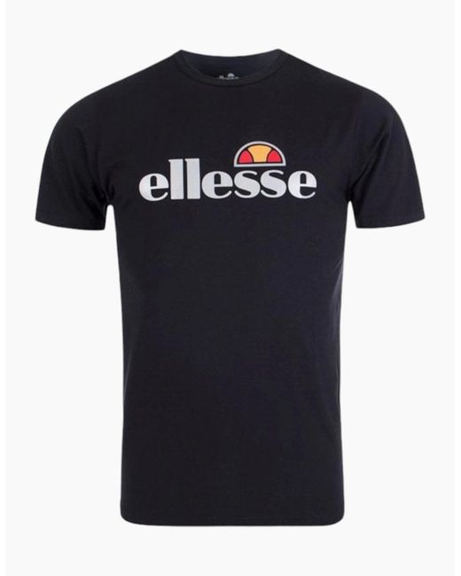 Ellesse Black Giniti 2 T Shirts Crew Neck Short Sleeve Cotton Summer Holiday Tee for men