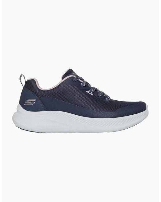 Skechers Blue Bobs Moda Flex Textile Dark Trainers