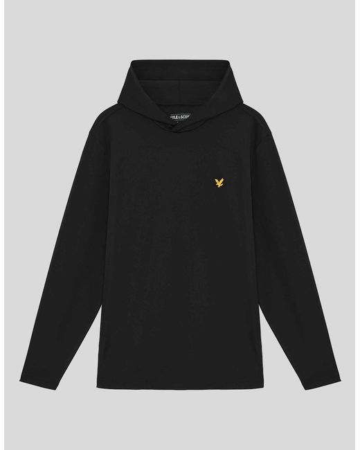 Lyle & Scott Black Performance Hooded Midlayer for men
