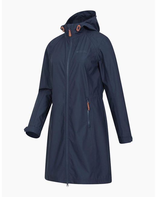 Mountain Warehouse Blue Ladies Ioana Longline Soft Shell Jacket
