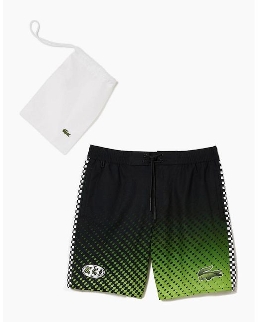 Lacoste Green Shorts Mh5643 Swimwear Summer Quick Dry Beach Shorts Sportswear for men
